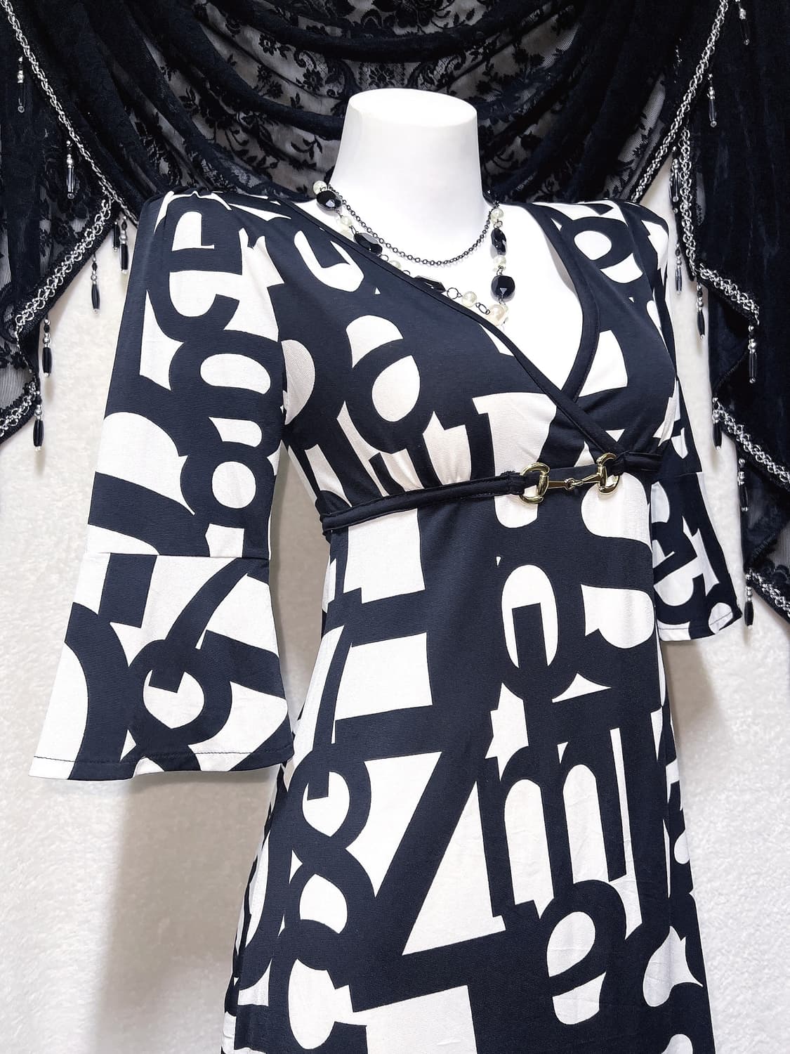 오네갸루 히메 로맨틱 로걀 금장버클 미니원피스 아게하 헤이세이 마즈깔 상품이미지3