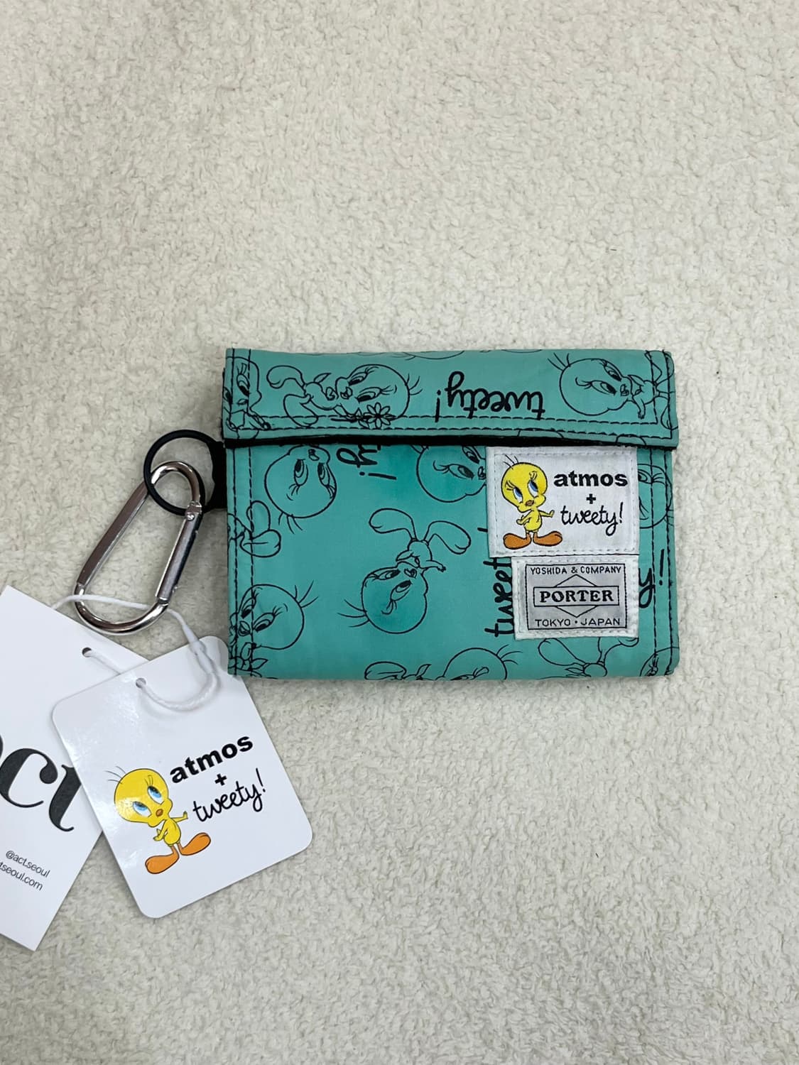 포터x아트모스x트위티 지갑 민트 상품이미지1