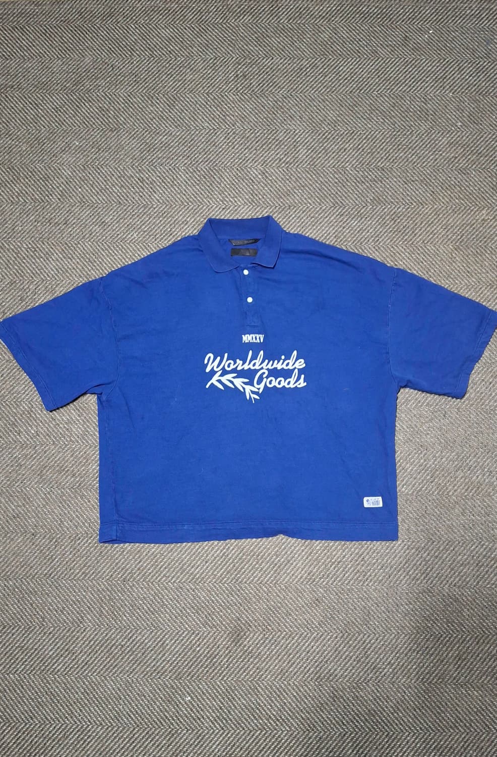 XL)자라 ZARA 오버핏 PK반팔 티셔츠 블루 상품이미지1