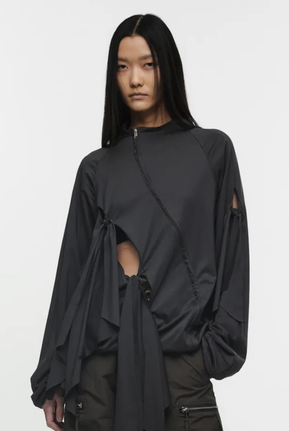 나체 TIE JERSEY JACKET CHARCOAL 상품이미지1