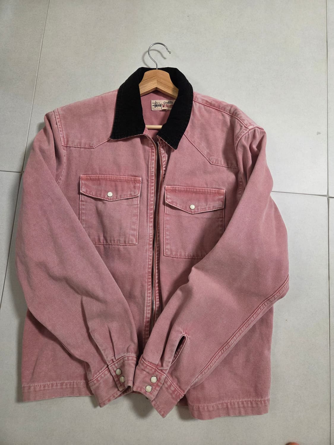 스투시 워크자켓 핑크 m(100) 상품이미지1