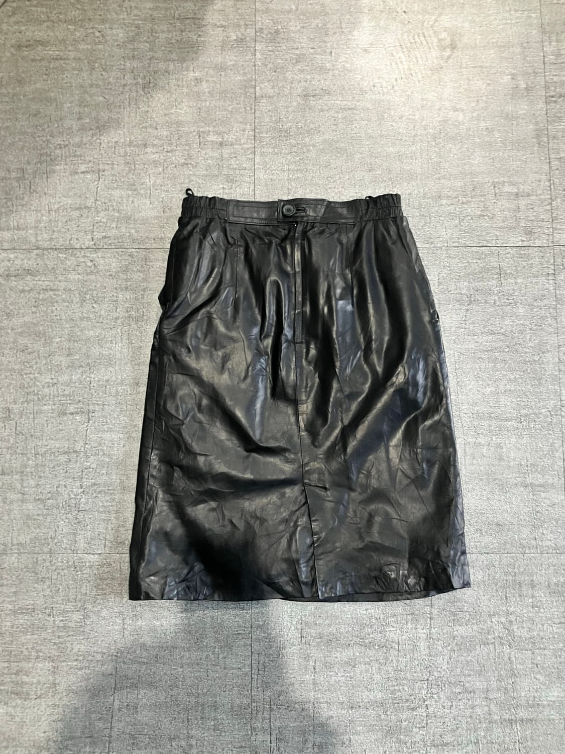 일본빈티지 Jindo 핀터깔y2k 보헤미안 레더스커트 상품이미지1