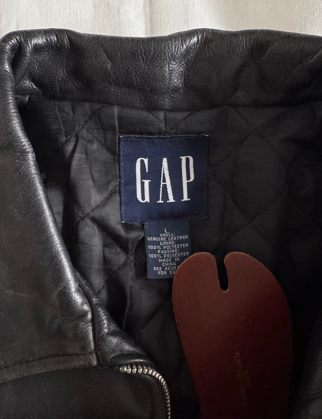 [L] 올드갭 싱글 레더 자켓 상품이미지3