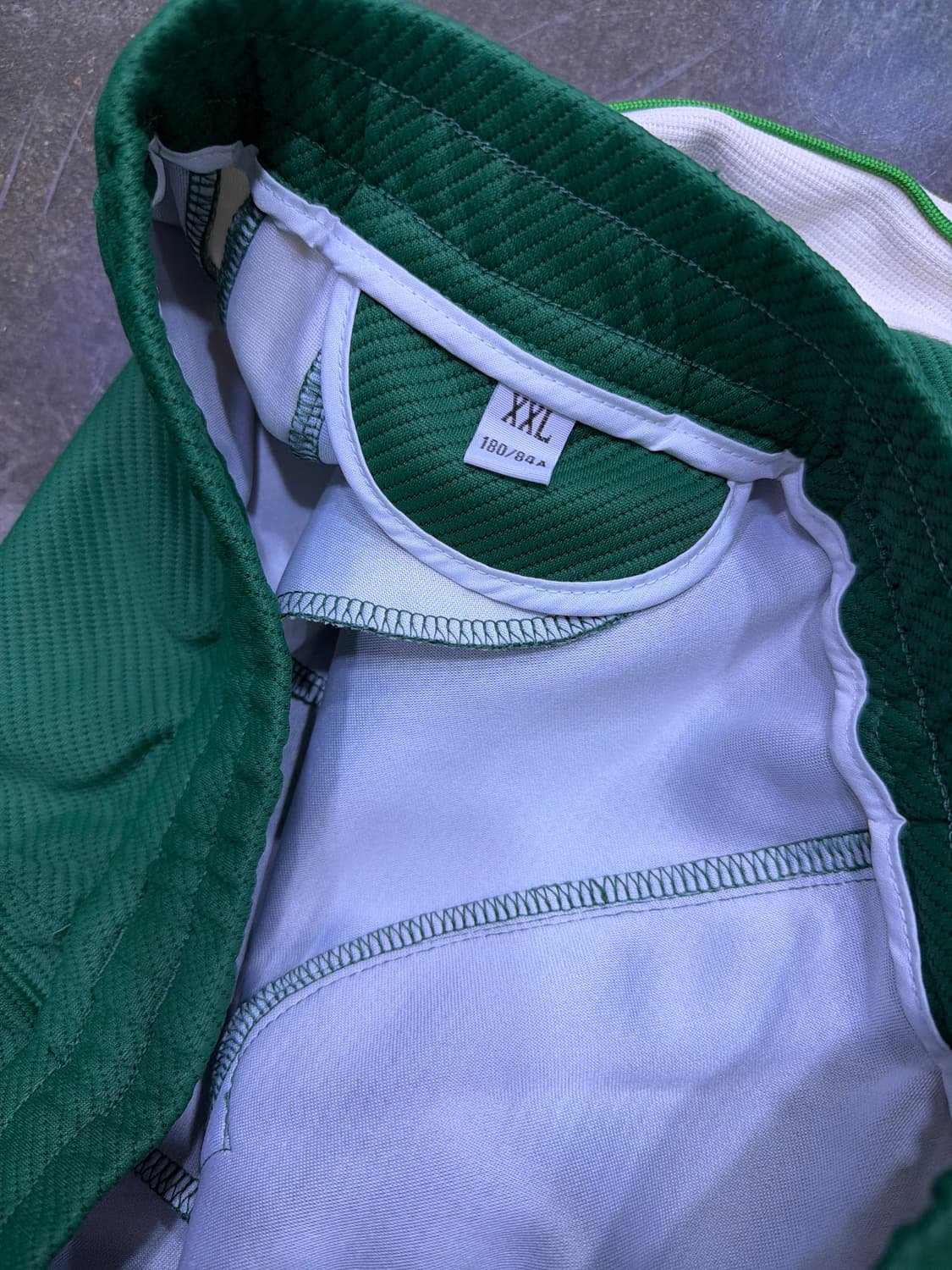 배색 스트라이프 조거팬츠 트랙팬츠 그린 화이트 XXL 상품이미지8