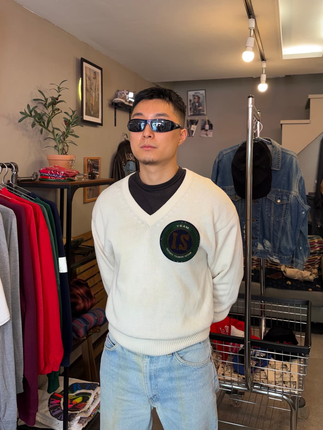 90‘s Issey Miyake I.S embroidered knit 상품이미지2