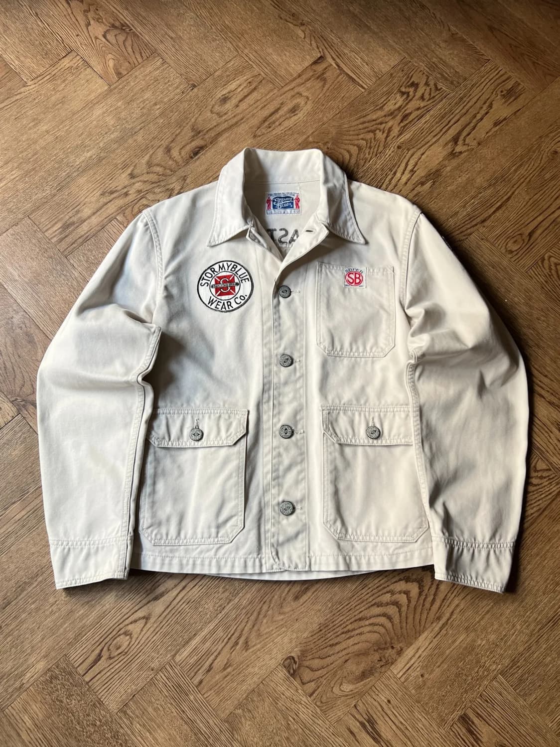 [S]Stormy Blue by 페로우즈 빈티지 패치 워크 자켓 상품이미지1