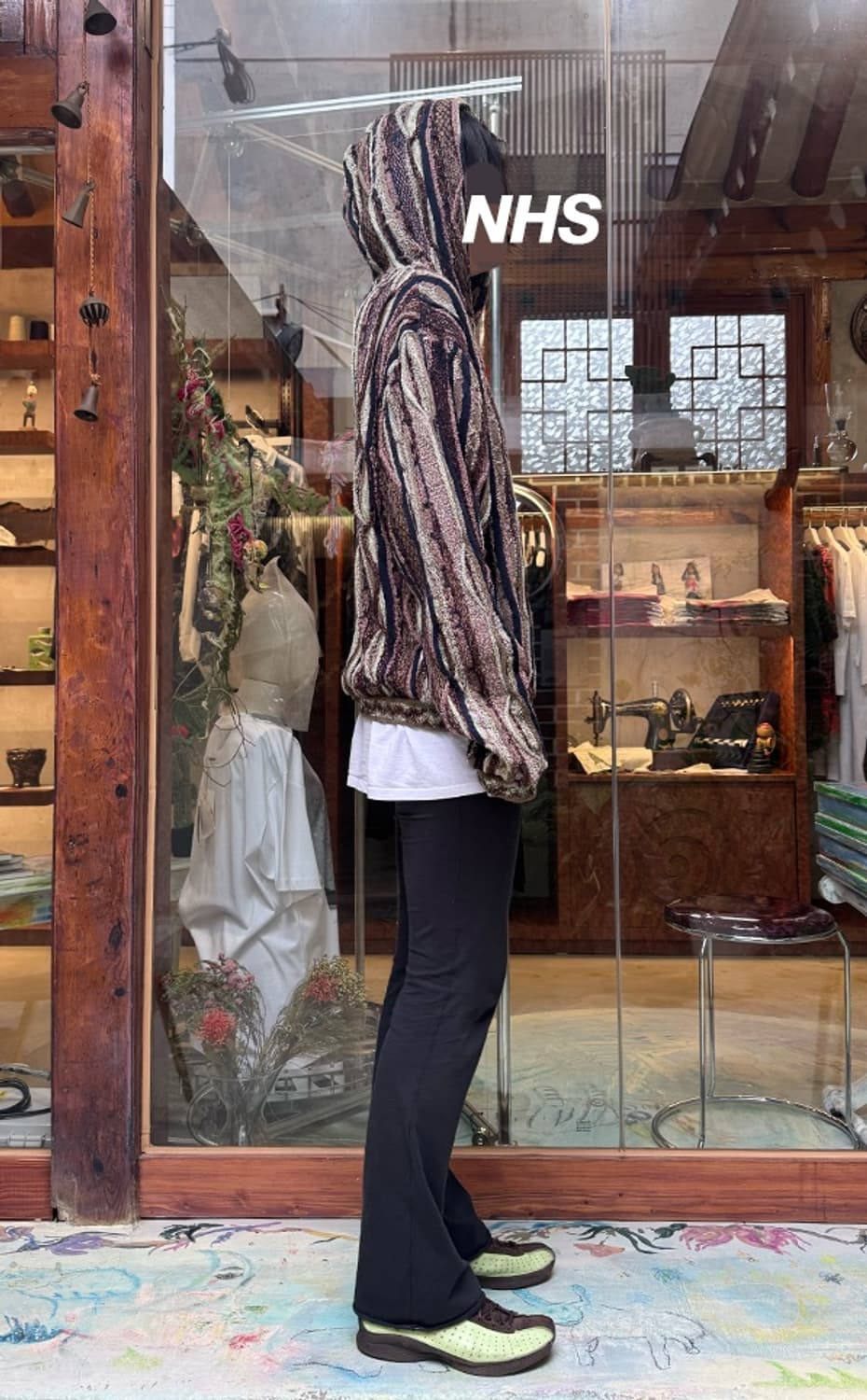 Kapital patchwork knit hoodie 상품이미지5