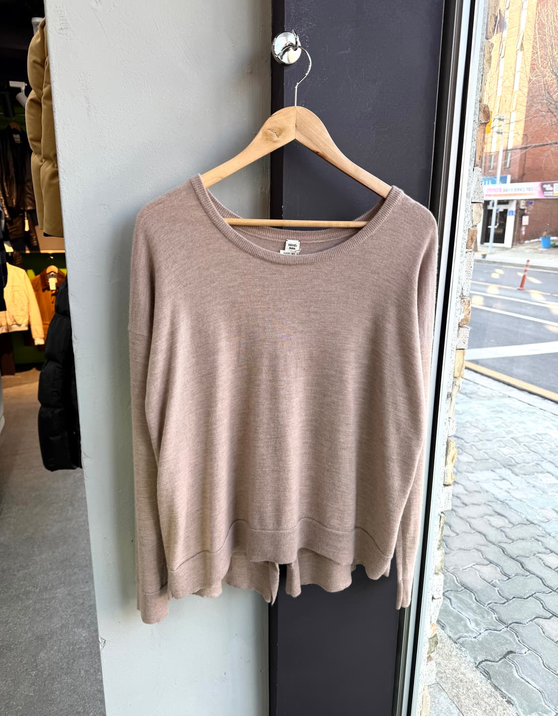 38/ 에르메스 캐시미어100% 라운드 니트 상품이미지2