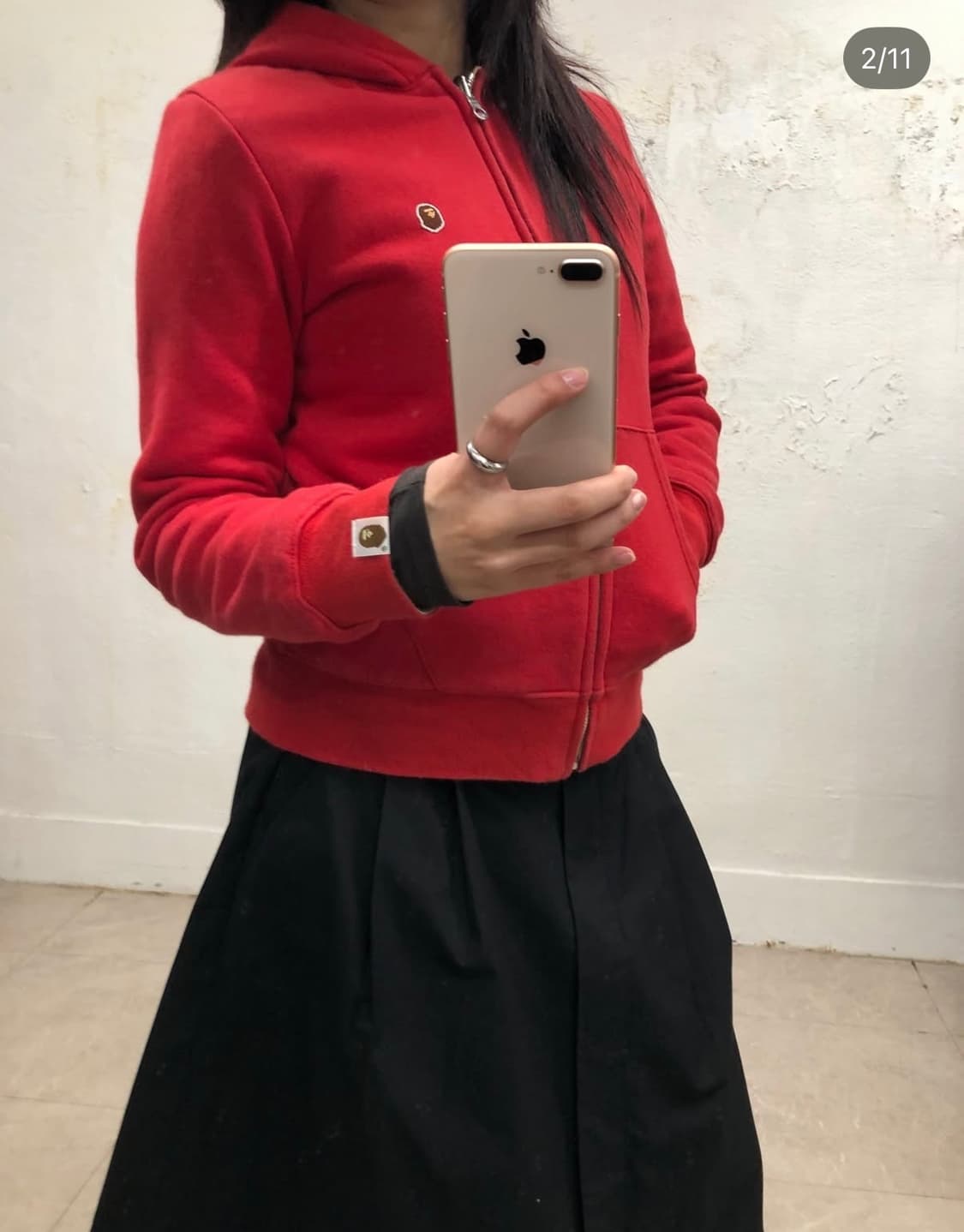 베이프 딱붙핏 양면 리버서블 후드 집업 상품이미지3