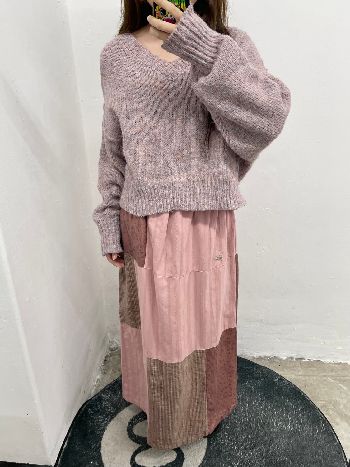 얼스뮤직앤이콜로지 부클 라벤더 니트 상품이미지2