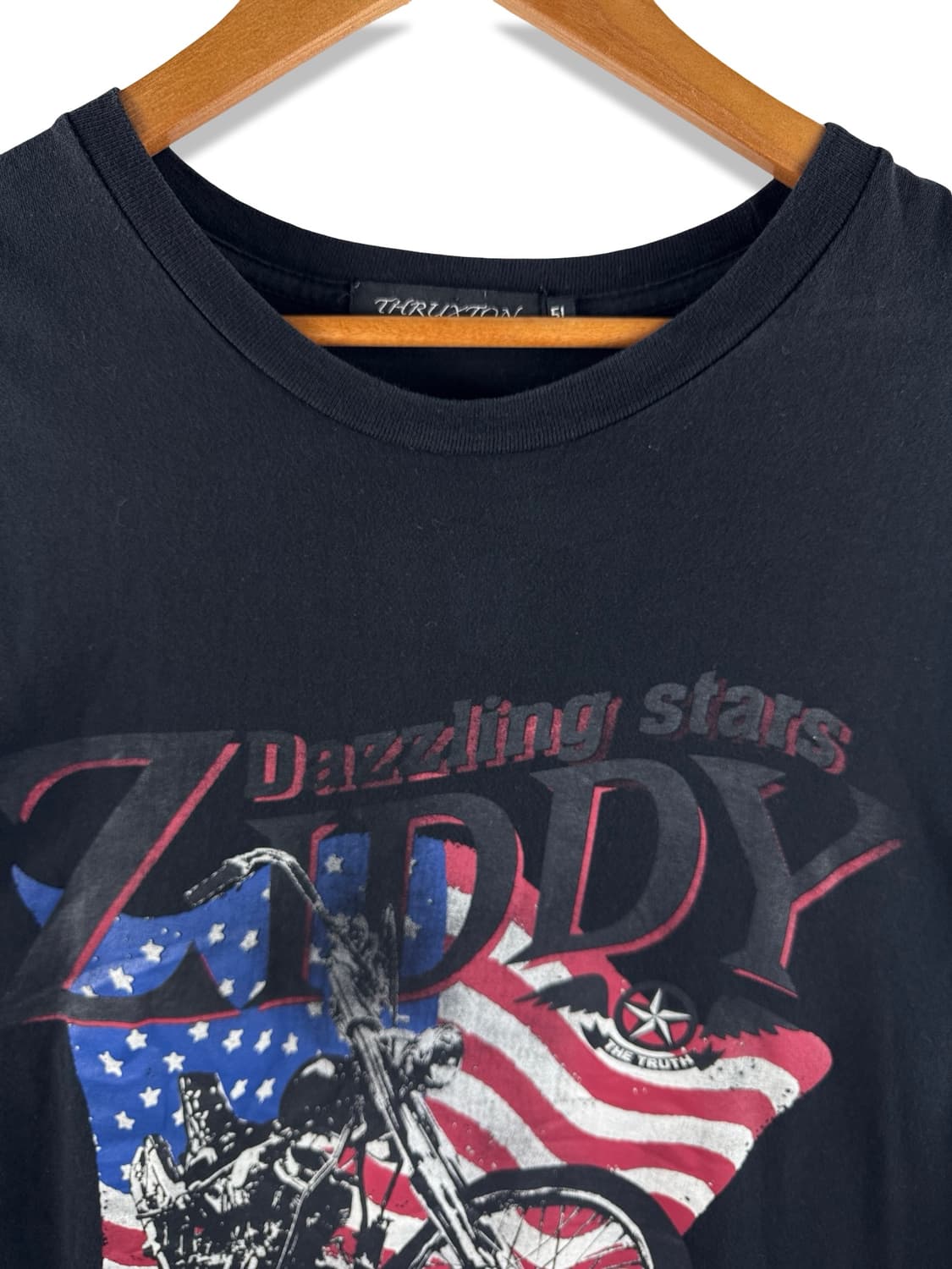 JPN 성조기 바이크 Y2K 프린팅 티셔츠3206 상품이미지3