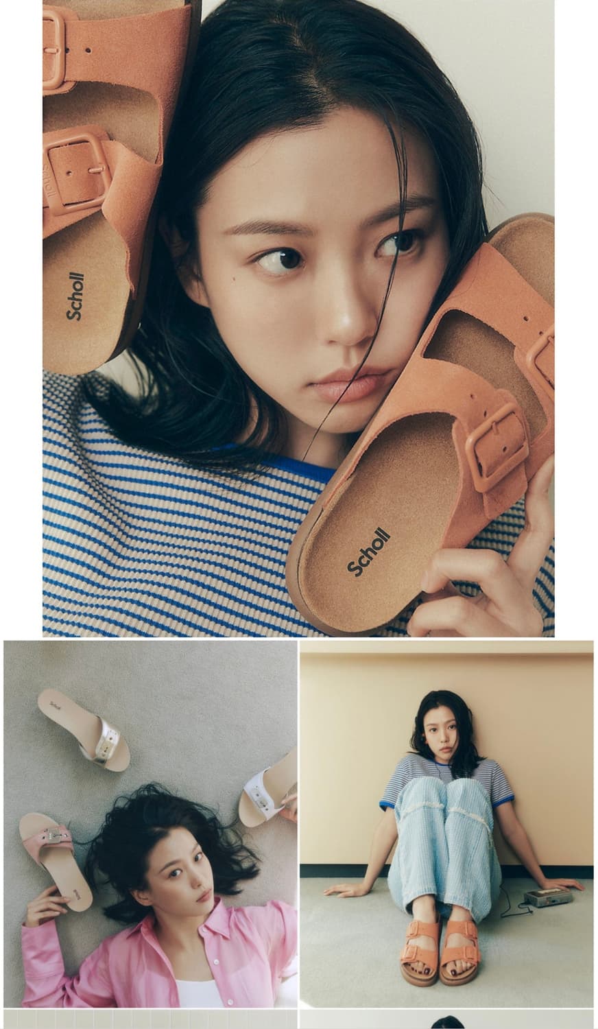 숄 Scholl 샌들 베이지 버클 슬리퍼 상품이미지2