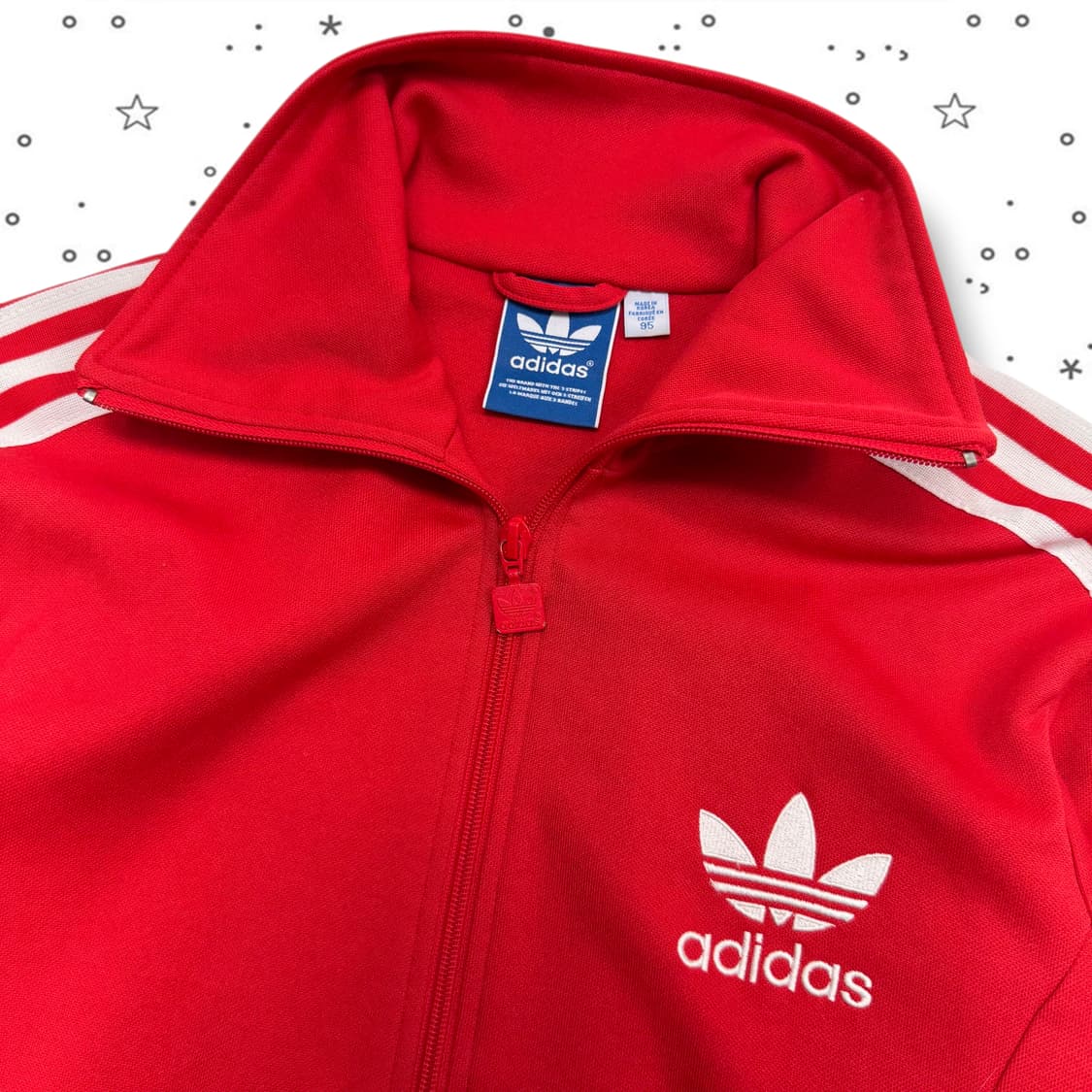 95 ADIDAS 아디다스 레드 트랙탑 져지 상품이미지2