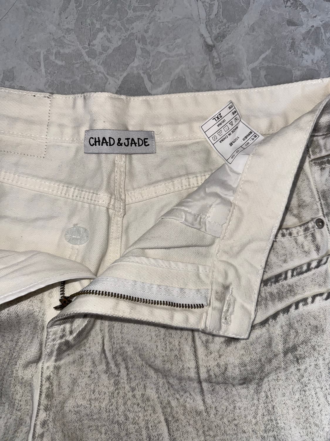 dirty washed white jeans 상품이미지3