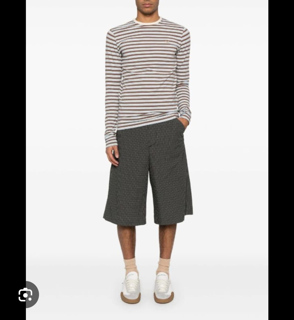 ERL 스트라이프 롱슬리브 브라운 L 상품이미지7