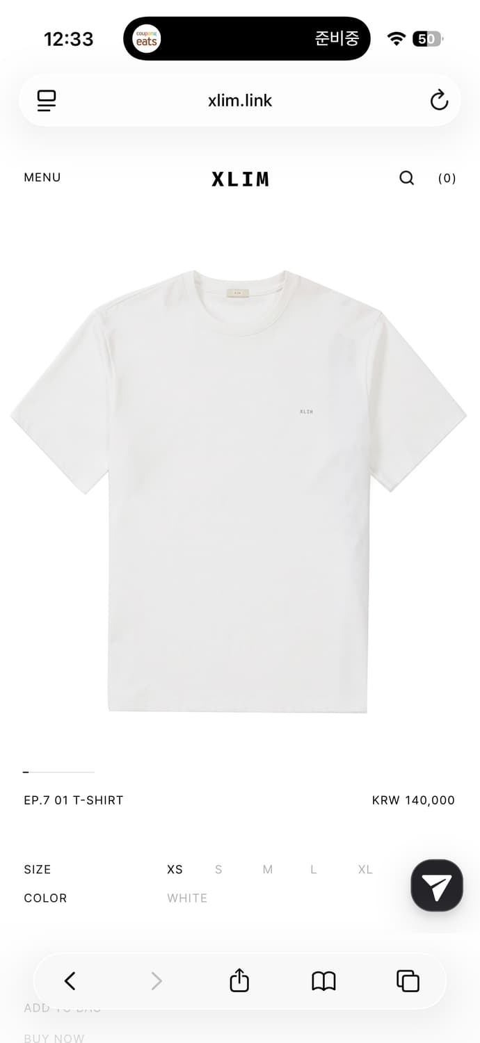 엑슬림 XLIM ep7 01 티셔츠 반팔 [S] 상품이미지2