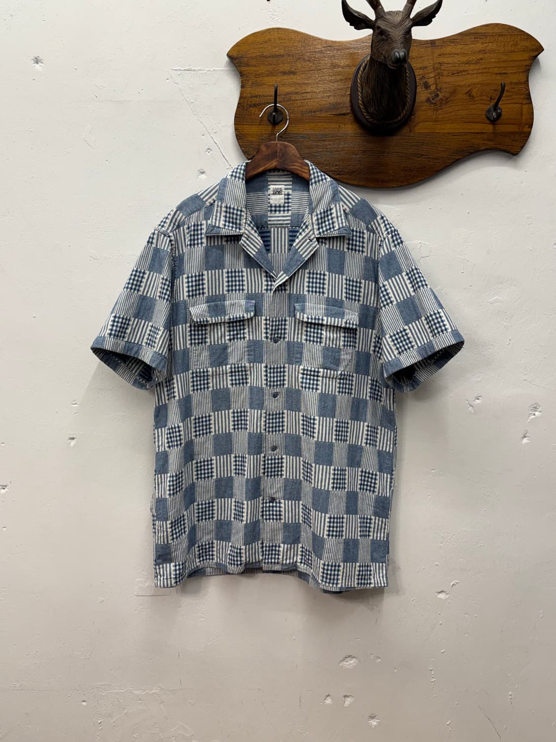 LESVIS à BOIS Patchwork Short Sleeve 상품이미지1