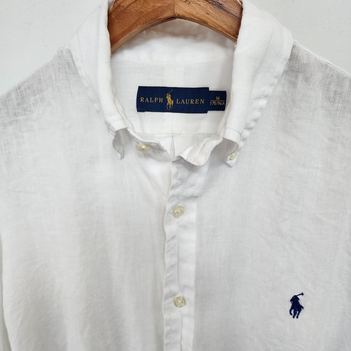 폴로 랄프로렌 화이트 린넨 셔츠 남방 상품이미지2