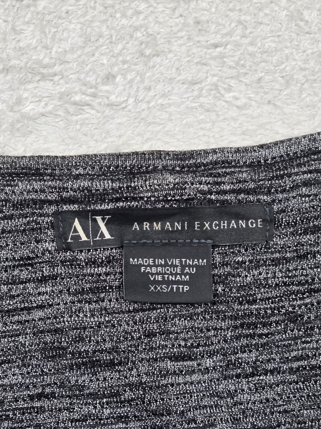 아르마니 익스체인지 사선 집업 자켓 XXS 상품이미지9