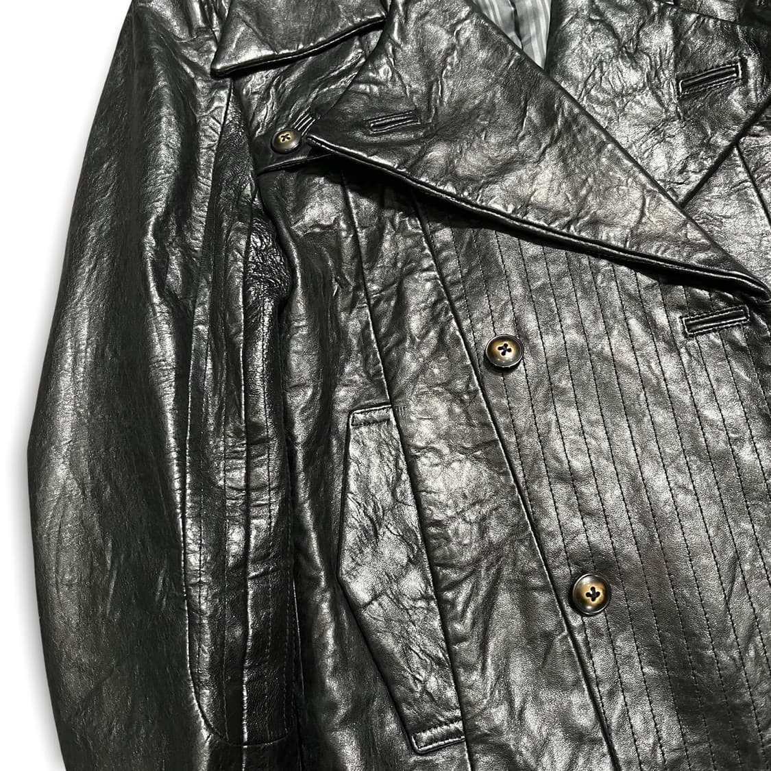 토네이도 마트 쉽스킨 레더 더블 브레스티드 자켓 상품이미지4