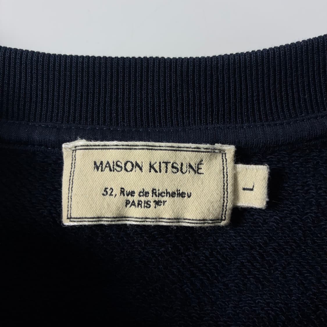 Maison kitsune  메종키츠네 트리컬러 폭스패치 네이비 맨투맨  상품이미지3