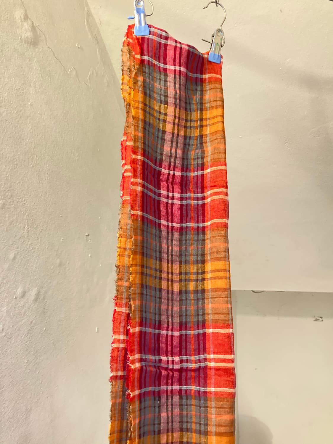 빈티지 레인보우 체크 머플러 상품이미지2