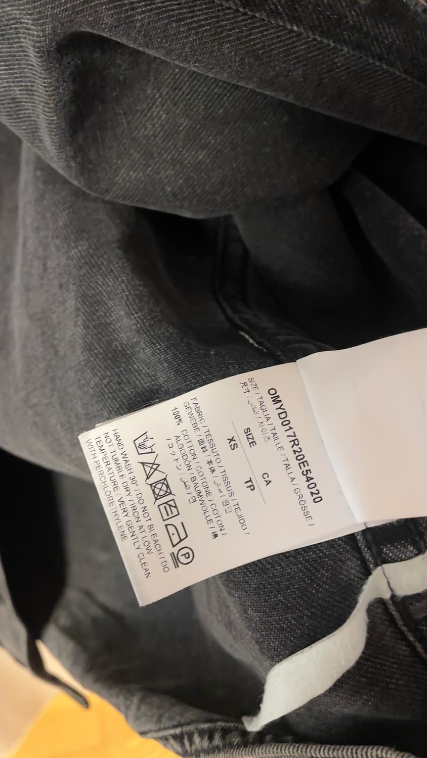 오프화이트 애로우 흑청 자켓 XS 상품이미지6