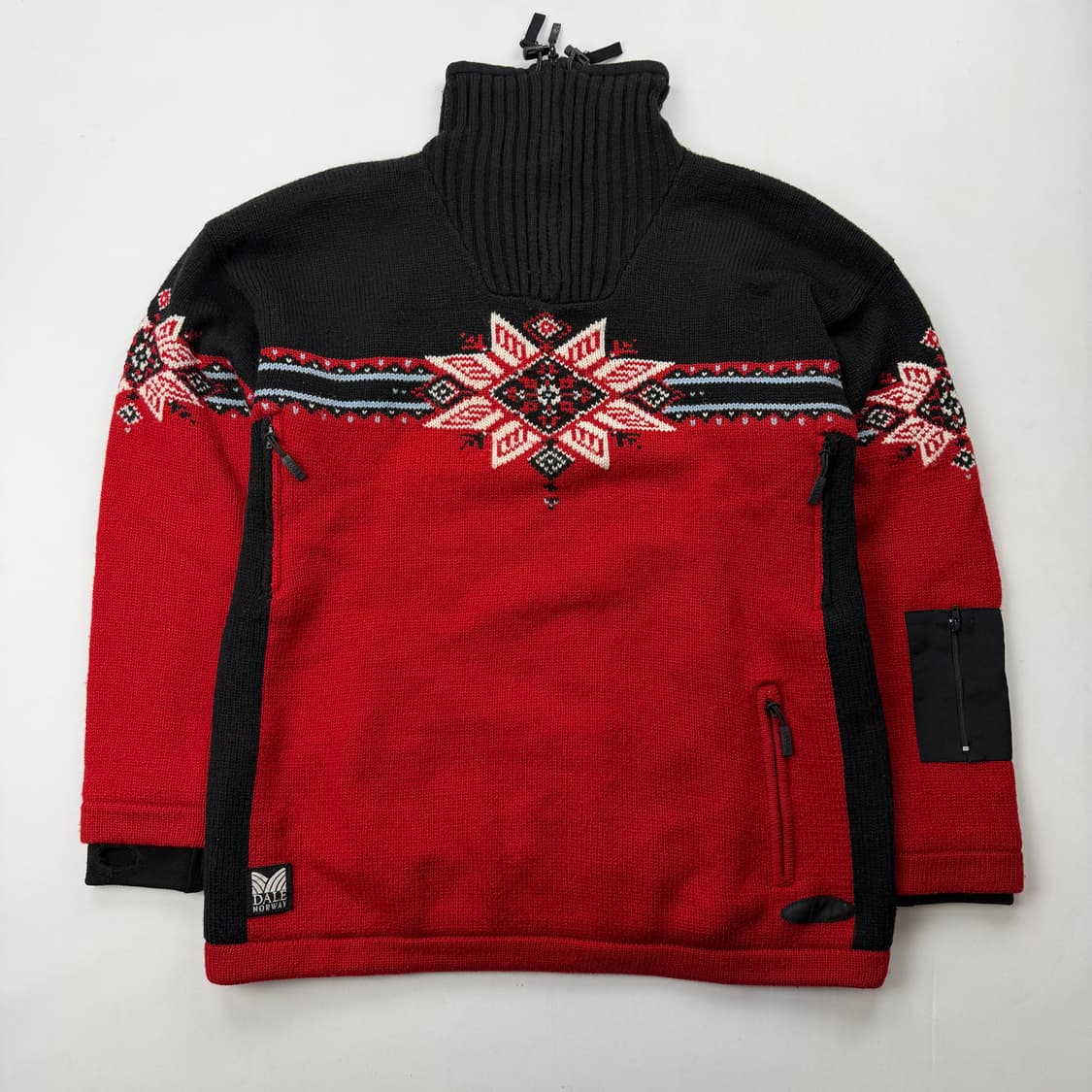 데일오브노르웨이 노르딕 울 니트 반집업 윈드스토퍼 내장 상품이미지1