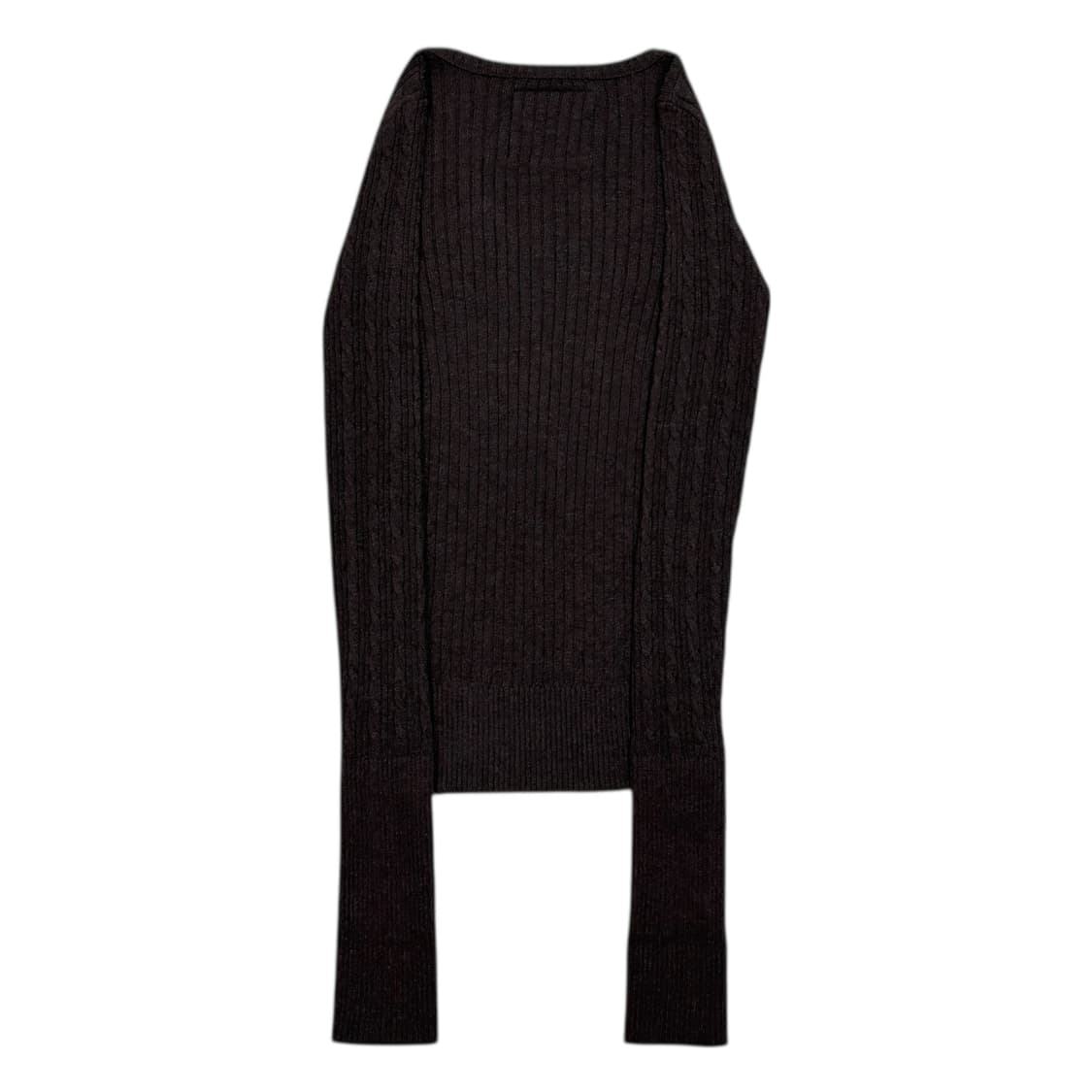 아베크롬비 빈티지 딱붙핏 브라운 Y2K 헨리넥 니트 상품이미지3