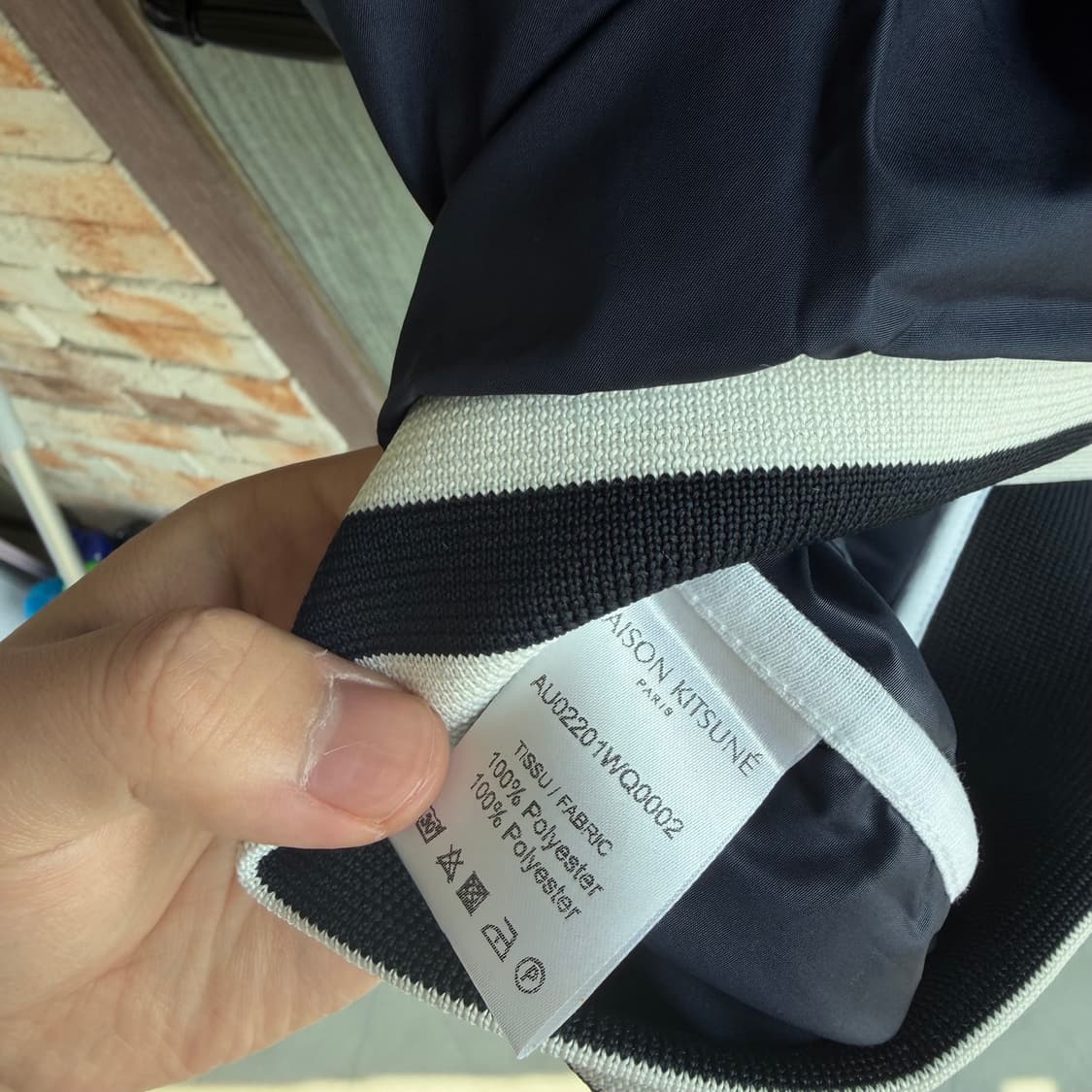 새상품(M)메종키츠네 트리컬러 폭스 패치 자켓 네이비 상품이미지4