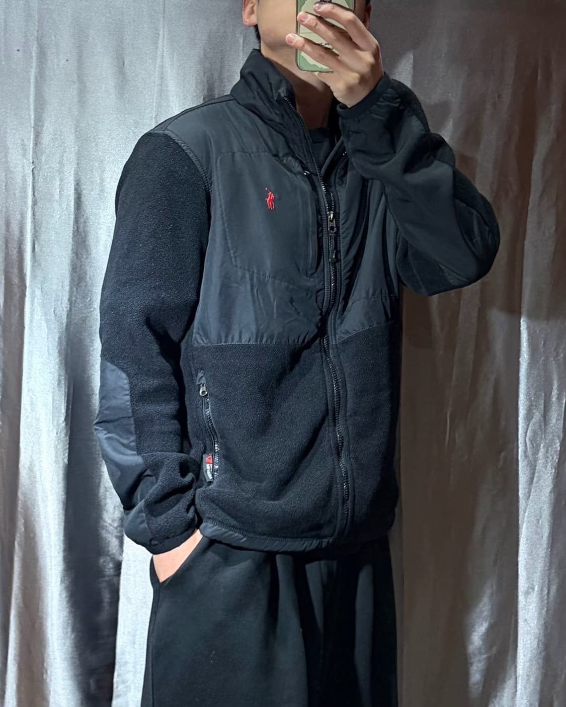 M 폴로랄프로렌 레드포니 나일론 믹스 플리스 자켓 상품이미지1