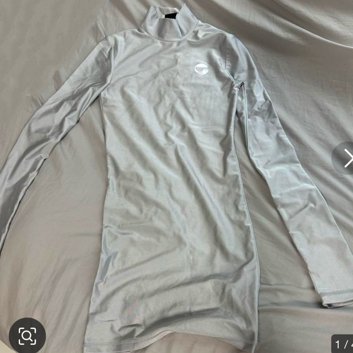 코페르니 하이넥 미니 드레스 실버 상품이미지1