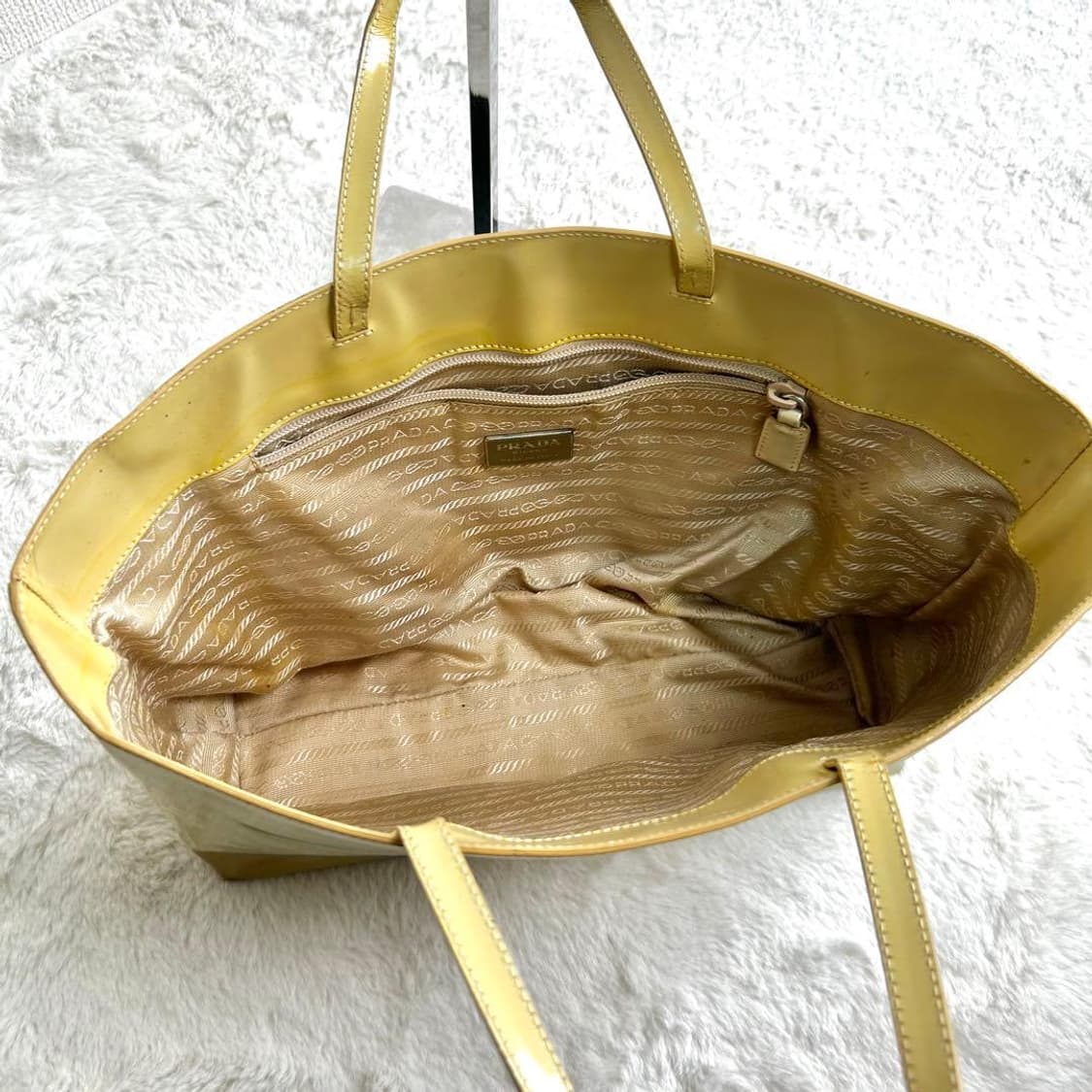 프라다 레더 토트백 옐로우 00s y2k 상품이미지8