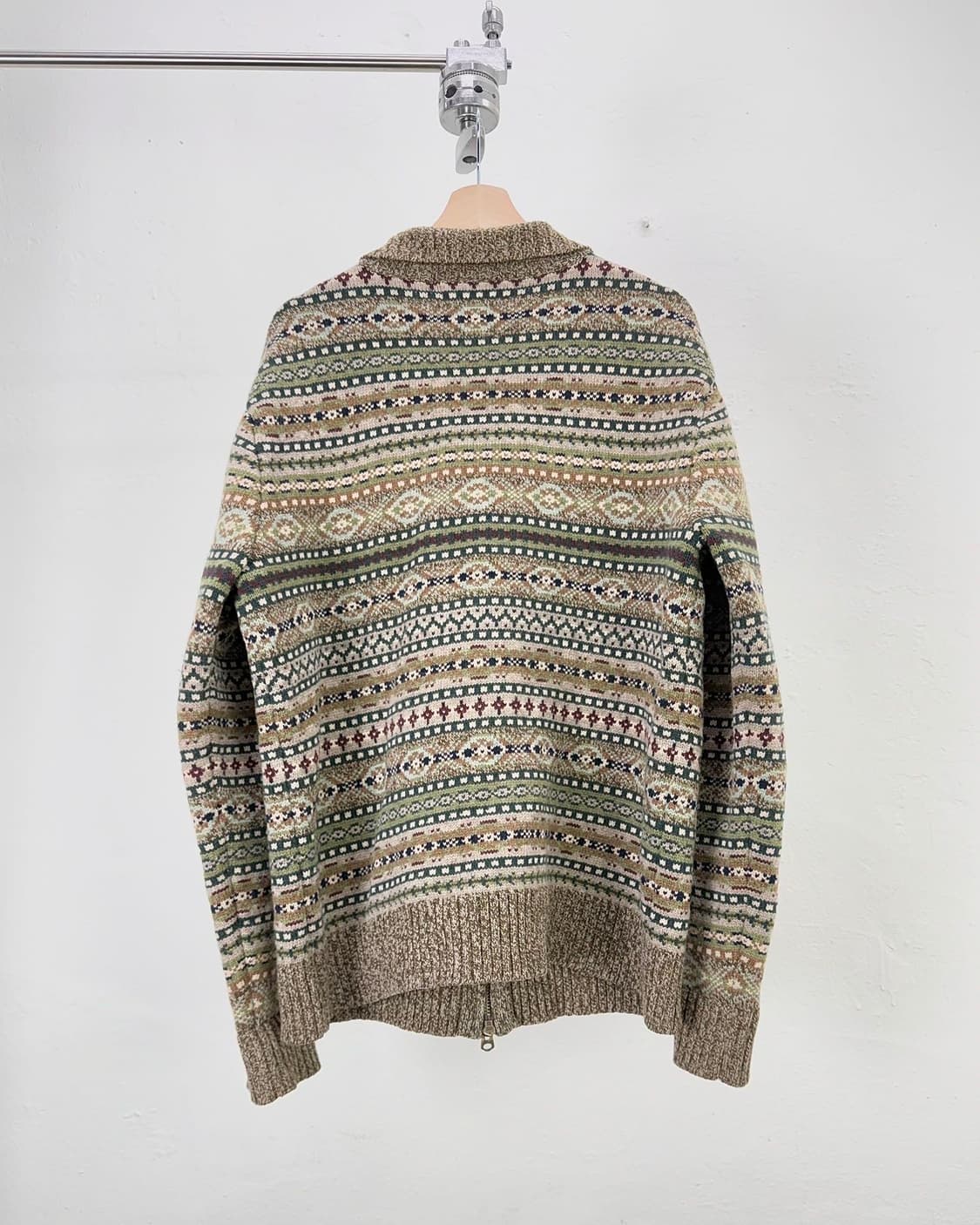 폴로 진스 페어아일 울 니트 투웨이 집업 자켓 상품이미지6