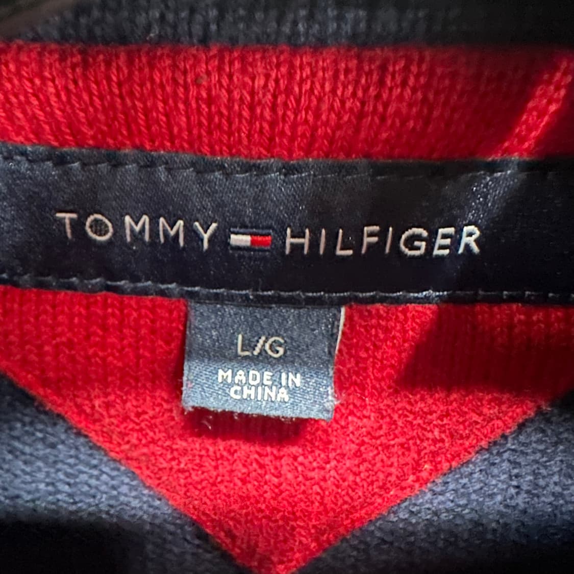 100 타미힐피거 남자 니트집업 상품이미지3