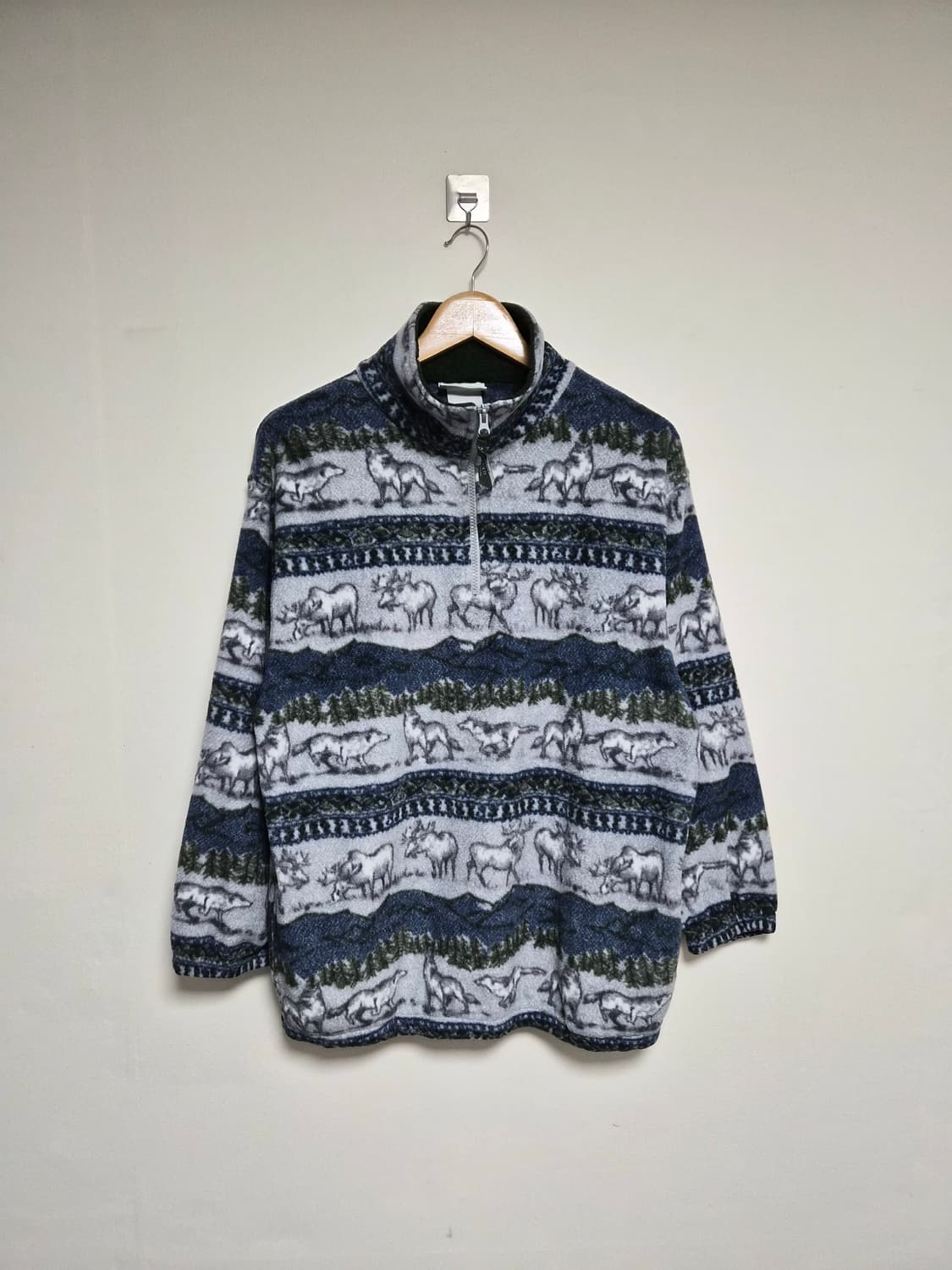 노썬겟어웨이 미국빈티지 북극패턴 후리스 자켓 L사이즈 - J65 상품이미지1