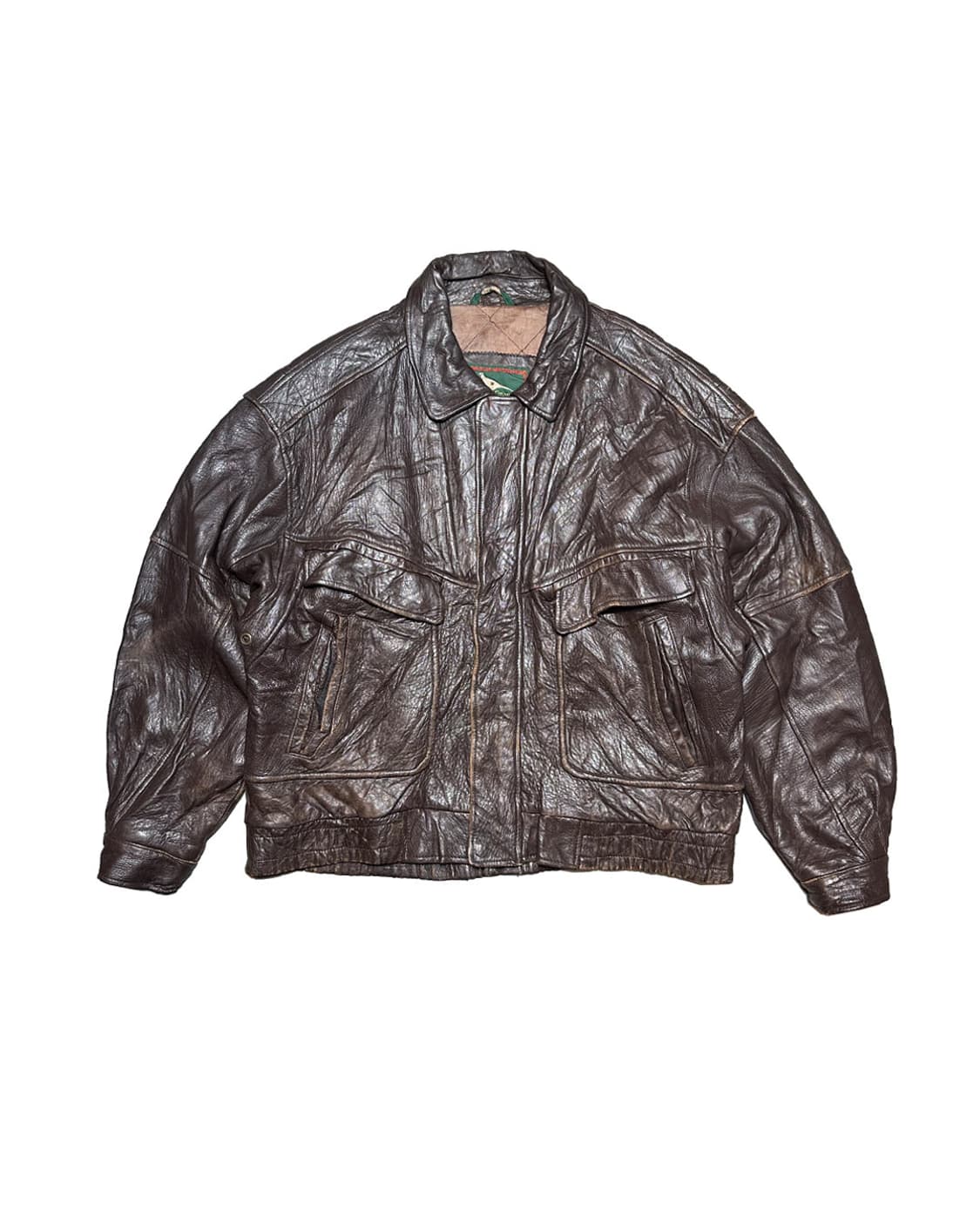 Field&Stream 헤비 리얼 레더 A-2 플라이트 자켓 상품이미지1