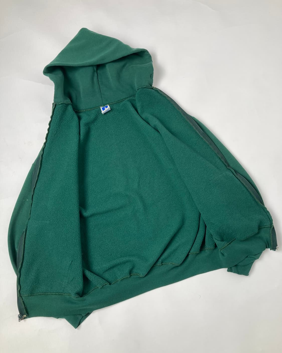 90s Russell Zip Up Hoodie (green) 상품이미지7