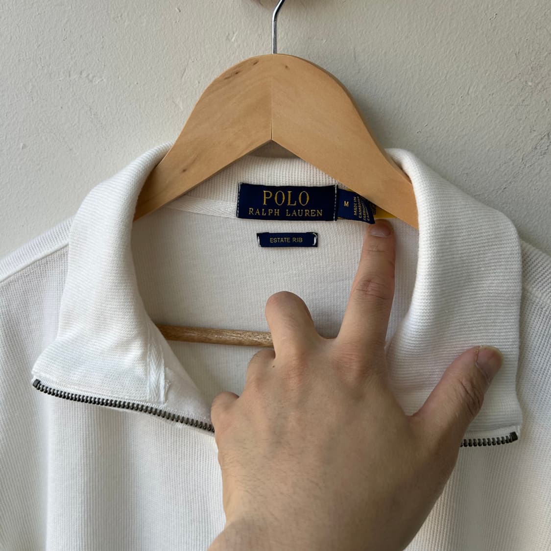 16813 - 폴로 랄프로렌 화이트 반집업 니트 상품이미지3