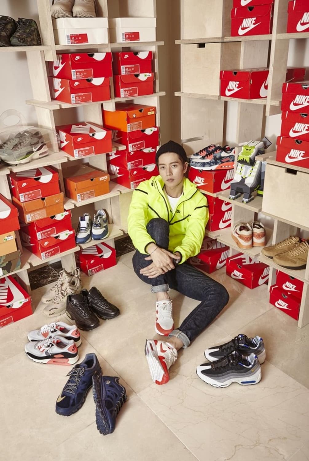 14FW 나이키 테크 에어로쉴드 윈드러너 형광 바람막이 자켓 XL 105 상품이미지4