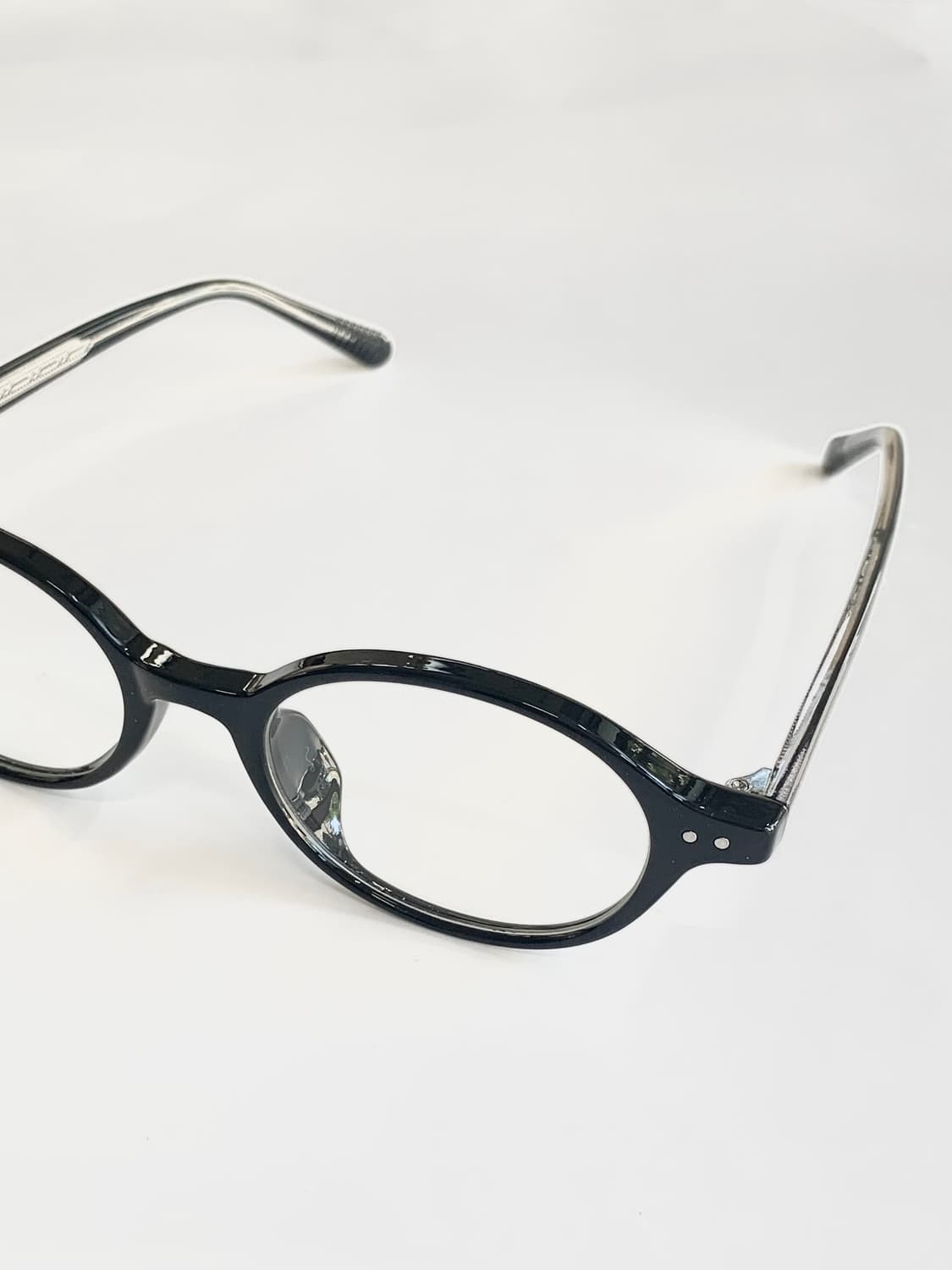 빈티지 타원형 레트로안구 뿔테 블랙  330 상품이미지2