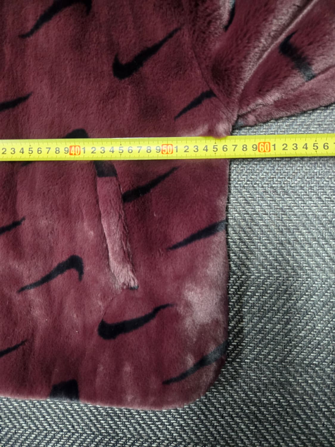 나이키 NSW 플러시 프린티드 포우 퍼 자켓 버건디 크러쉬 상품이미지7