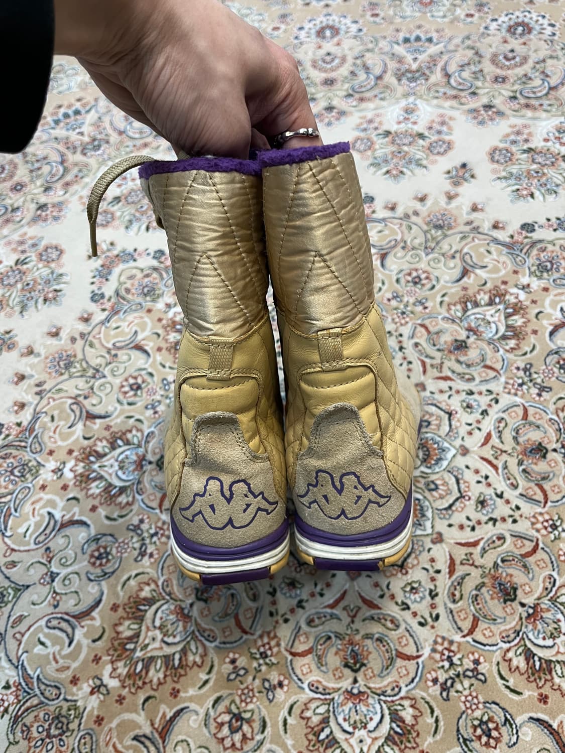 카파 퀼팅 Y2K 레이스업 부츠 상품이미지4