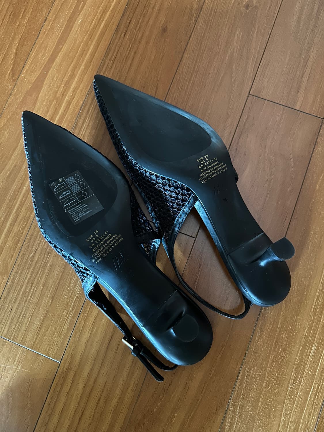 H&M mesh slingback heels EU36 상품이미지3