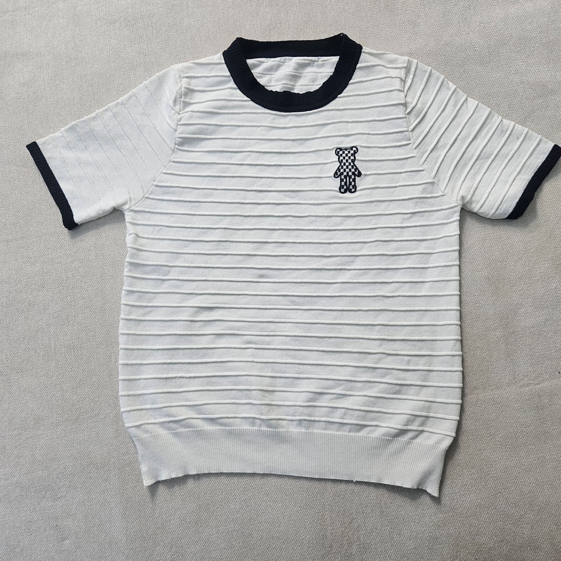 실측확인 빈티지 여성 반팔 니트 0304Y 상품이미지1