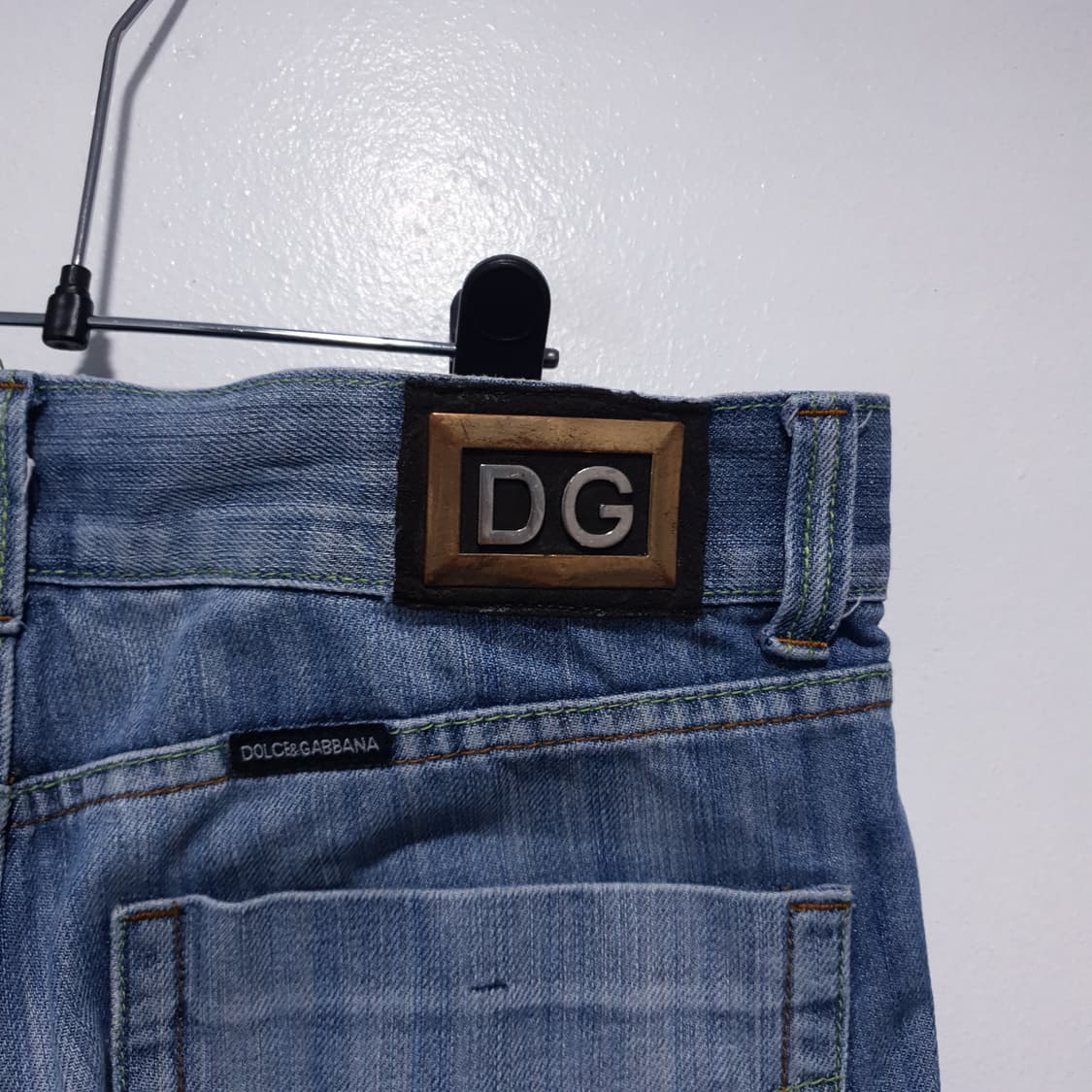 돌체앤가바나 드래곤 용 자수 DG 실버 플레이트 워싱 데님 팬츠 청바지 상품이미지3