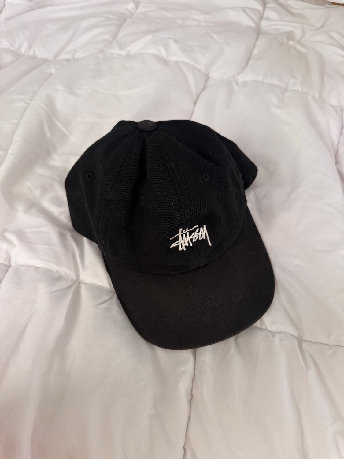 스투시 베이직 로고 볼캡 블랙 상품이미지1