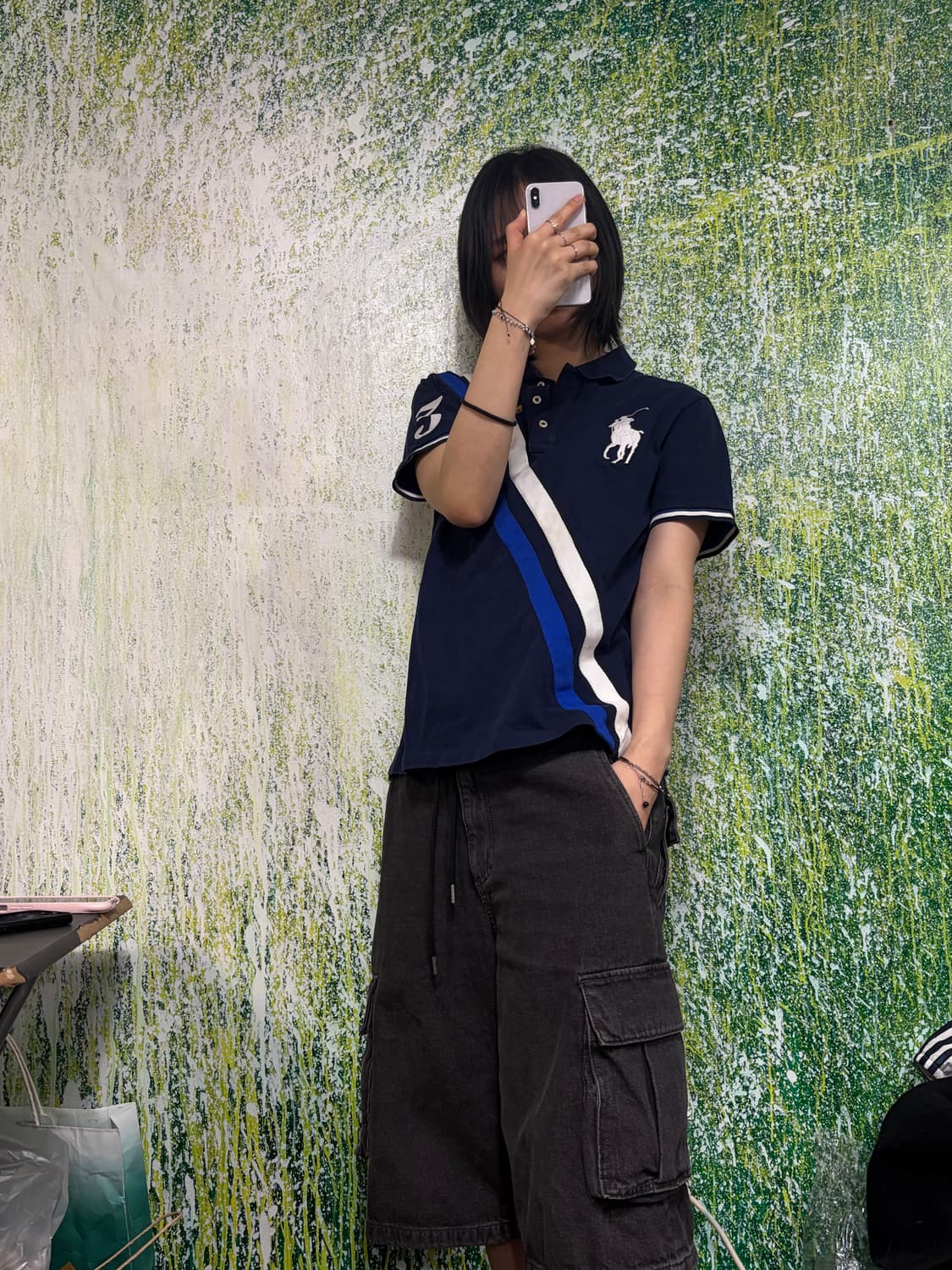 폴로 빅포니 치프키프 자수 네이비 반팔 카라 티셔츠 M  상품이미지2