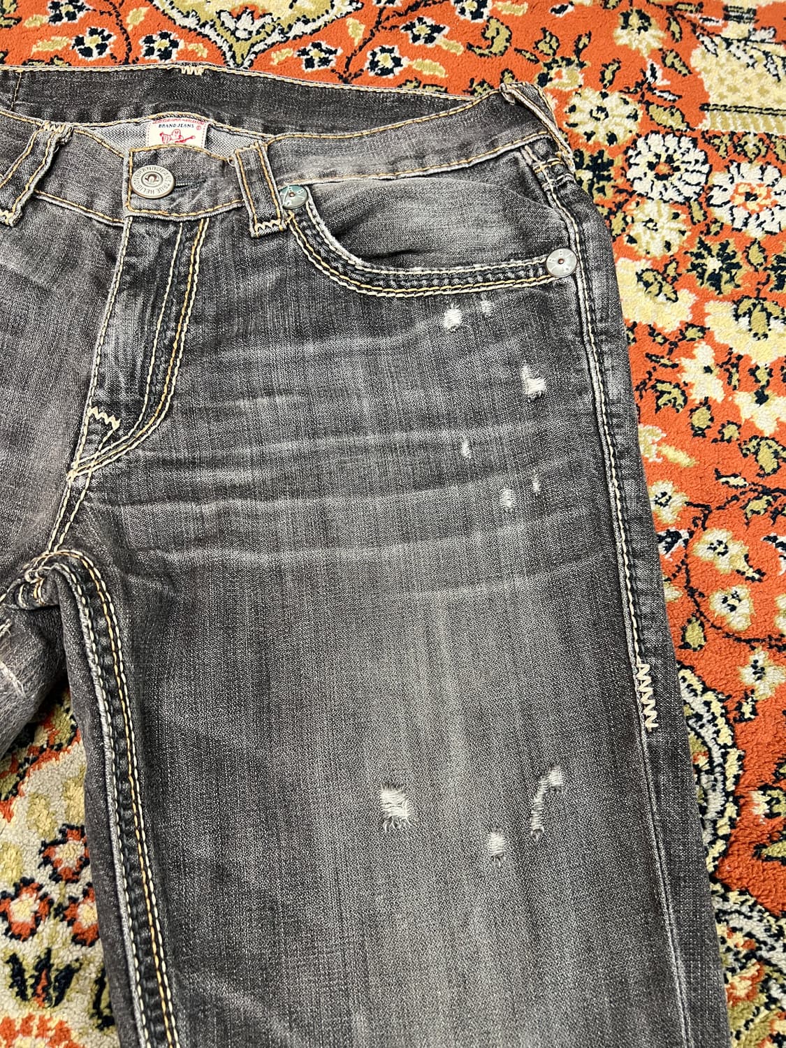 [33] 트루릴리전 RICKY BIG QT 그레이 데님팬츠 상품이미지4