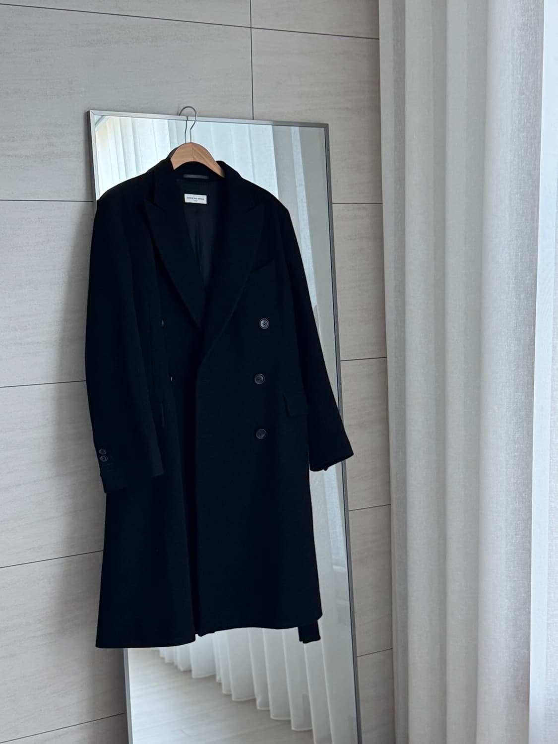 드리스반노튼(Dries van Noten) 블랙 코트 / 벨트 롱코트 상품이미지6